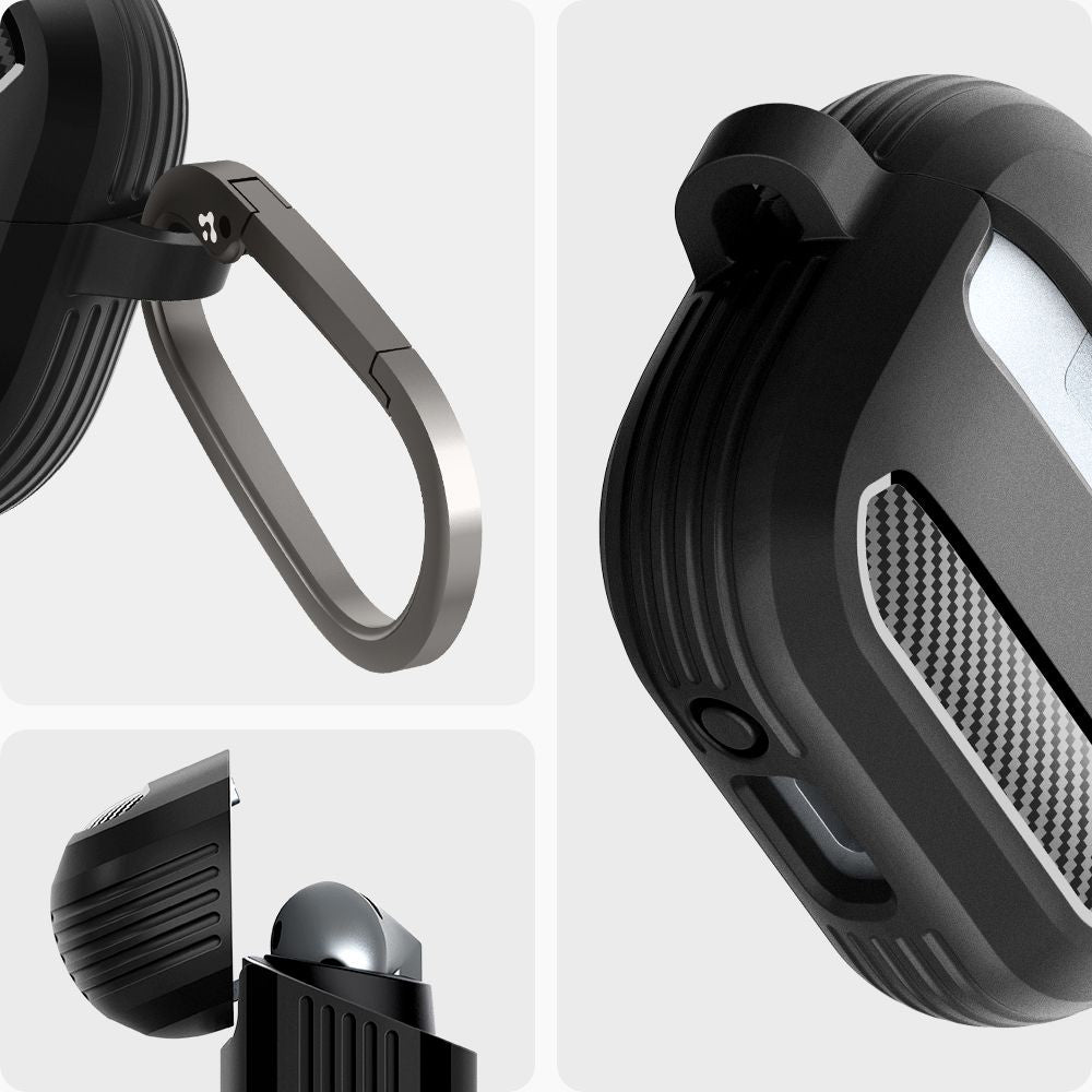 Θήκη Spigen Rugged Armor για Samsung Galaxy Buds3 FE / Buds3 Pro / Buds3, Μαύρη ACS08330