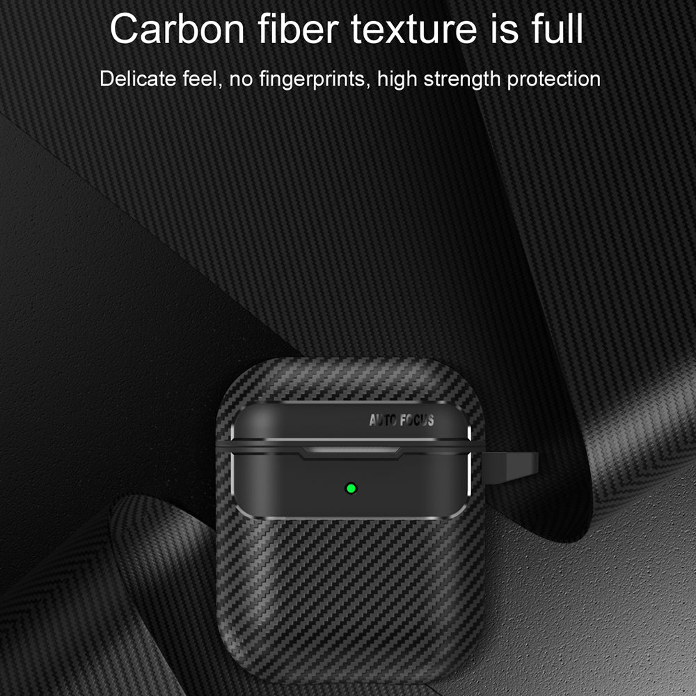 Θήκη Techsuit CarbonFiber για Apple AirPods Gen 2 / Gen 1, Μαύρη