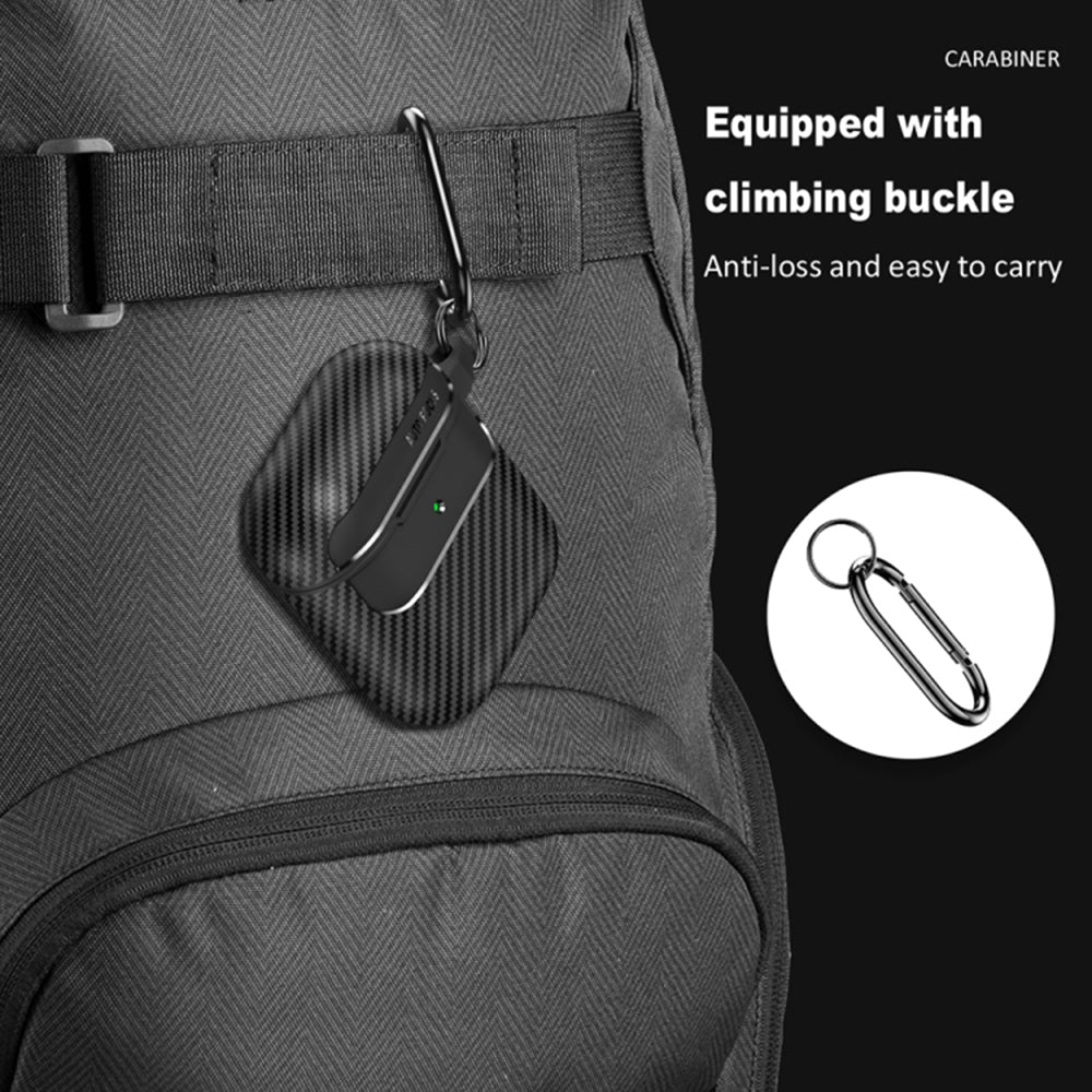 Θήκη Techsuit CarbonFiber για Apple AirPods Gen 2 / Gen 1, Μαύρη