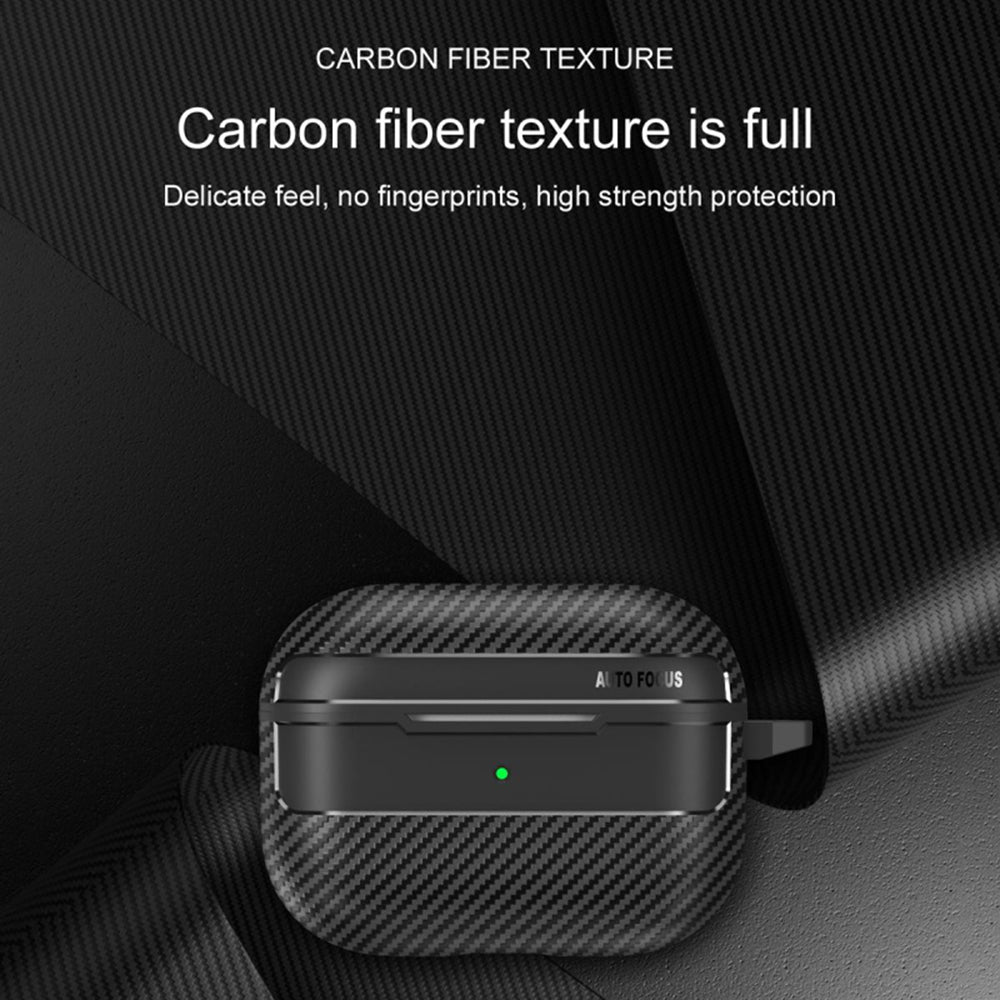 Θήκη Techsuit CarbonFiber για Apple AirPods Pro 3, Μαύρη