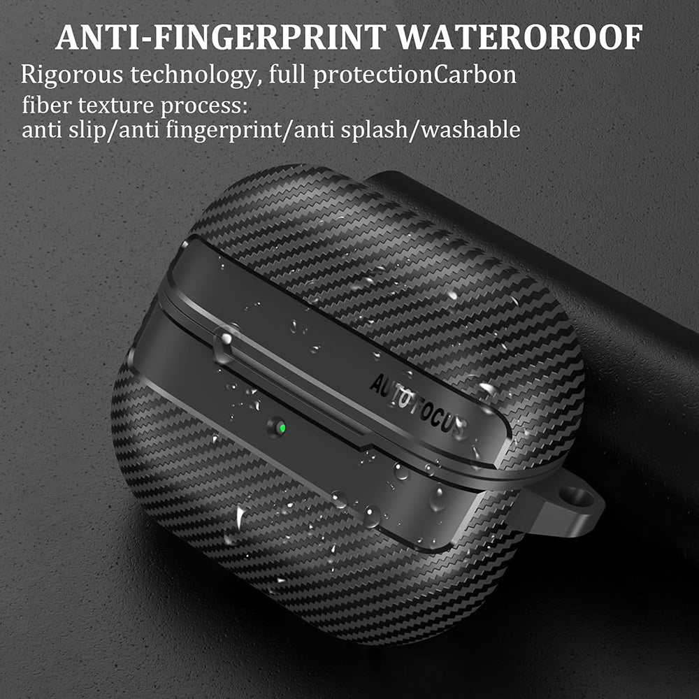 Θήκη Techsuit CarbonFiber για Samsung Galaxy Buds3 FE / Buds3 Pro / Buds3, Μαύρη
