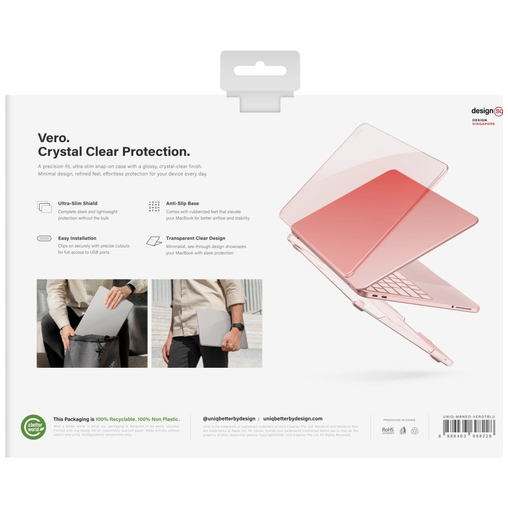 Θήκη UNIQ Vero για Apple MacBook Neo 13 ίντσες, Ροζ