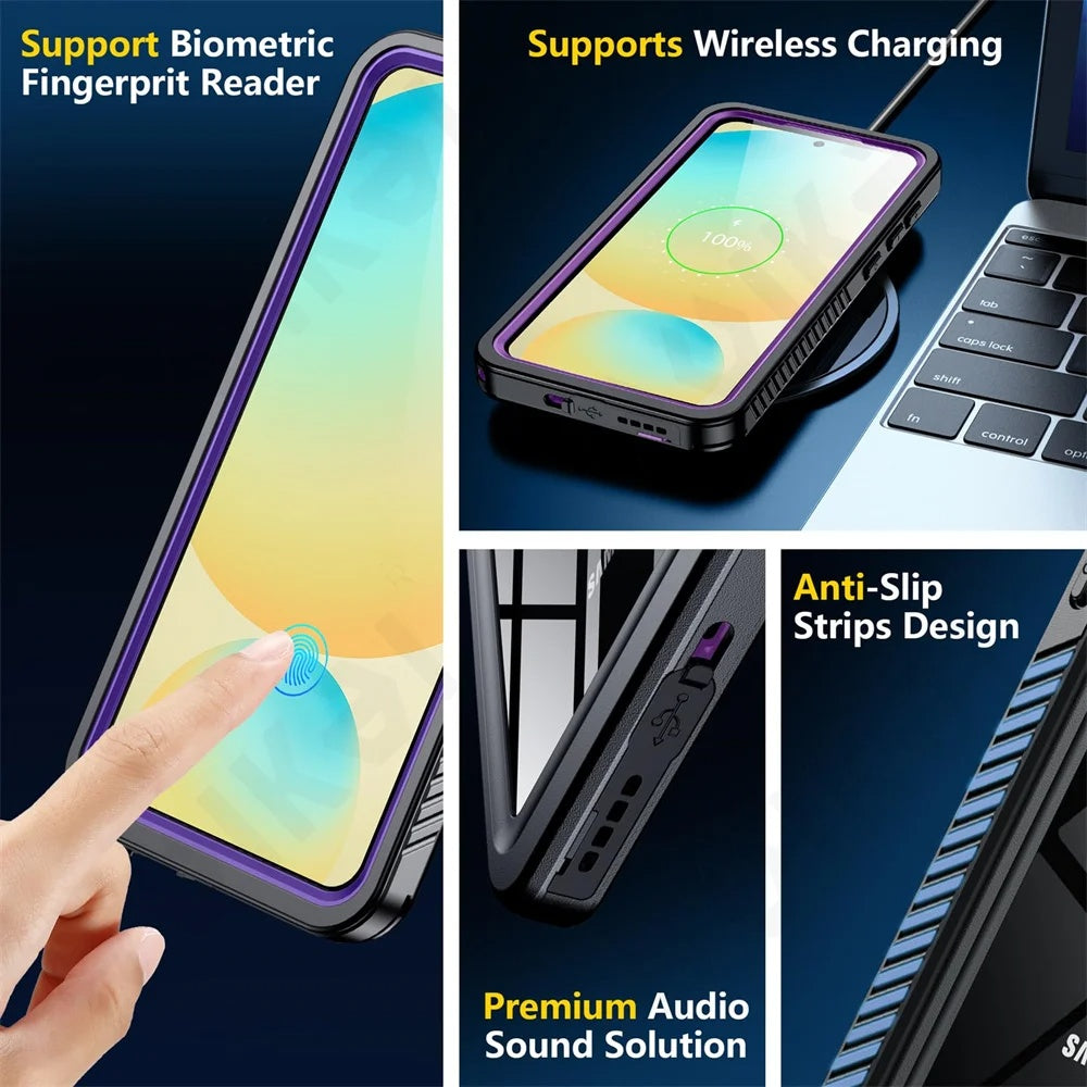 Αδιάβροχη Θήκη για Samsung Galaxy S25+ S936, ShellBox, Μαύρο
