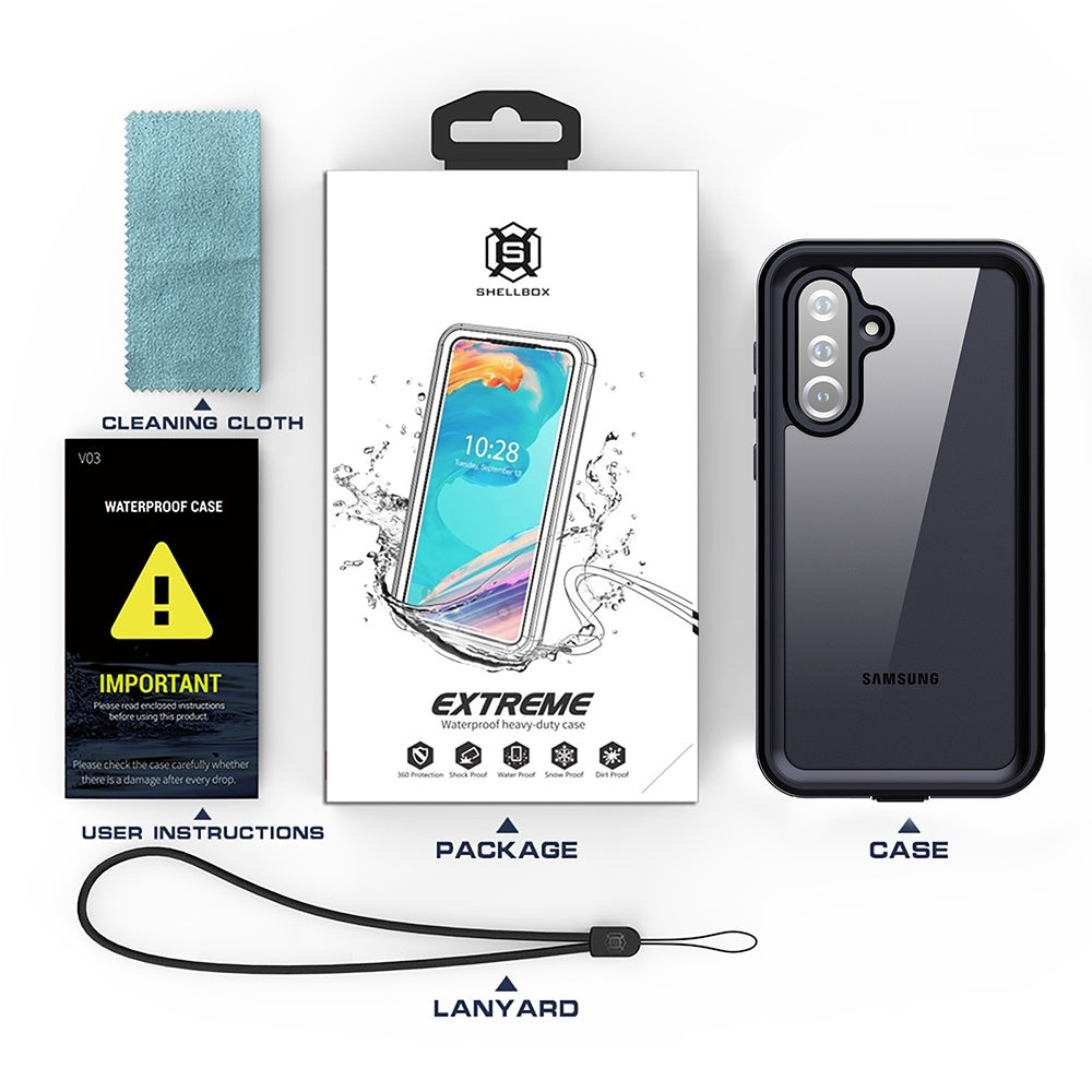 Αδιάβροχη Θήκη για Samsung Galaxy S25+ S936, ShellBox, Μαύρο