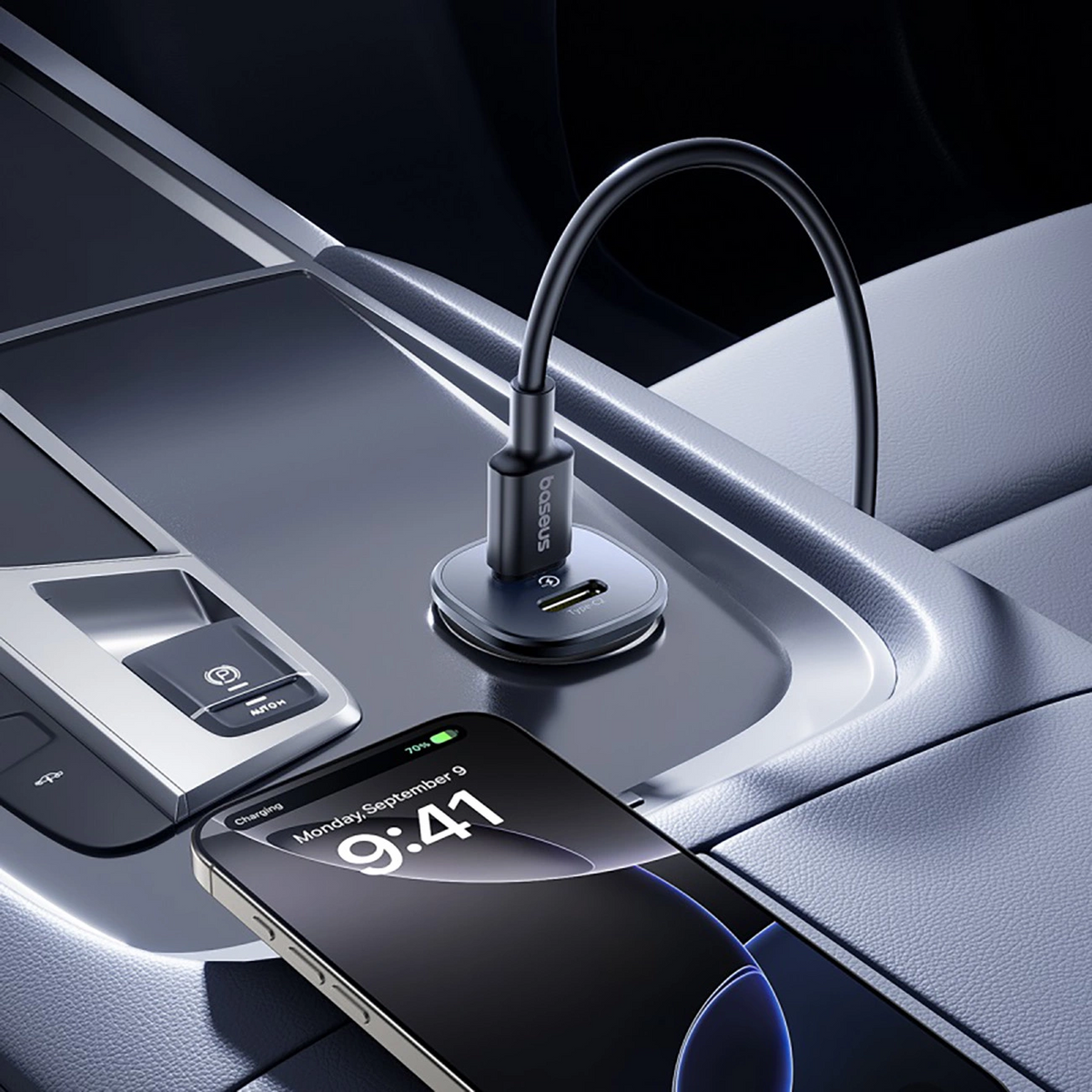 Φορτιστής Αυτοκινήτου Baseus GoTrip, 30W, 3A, 2 x USB-C, Μαύρο