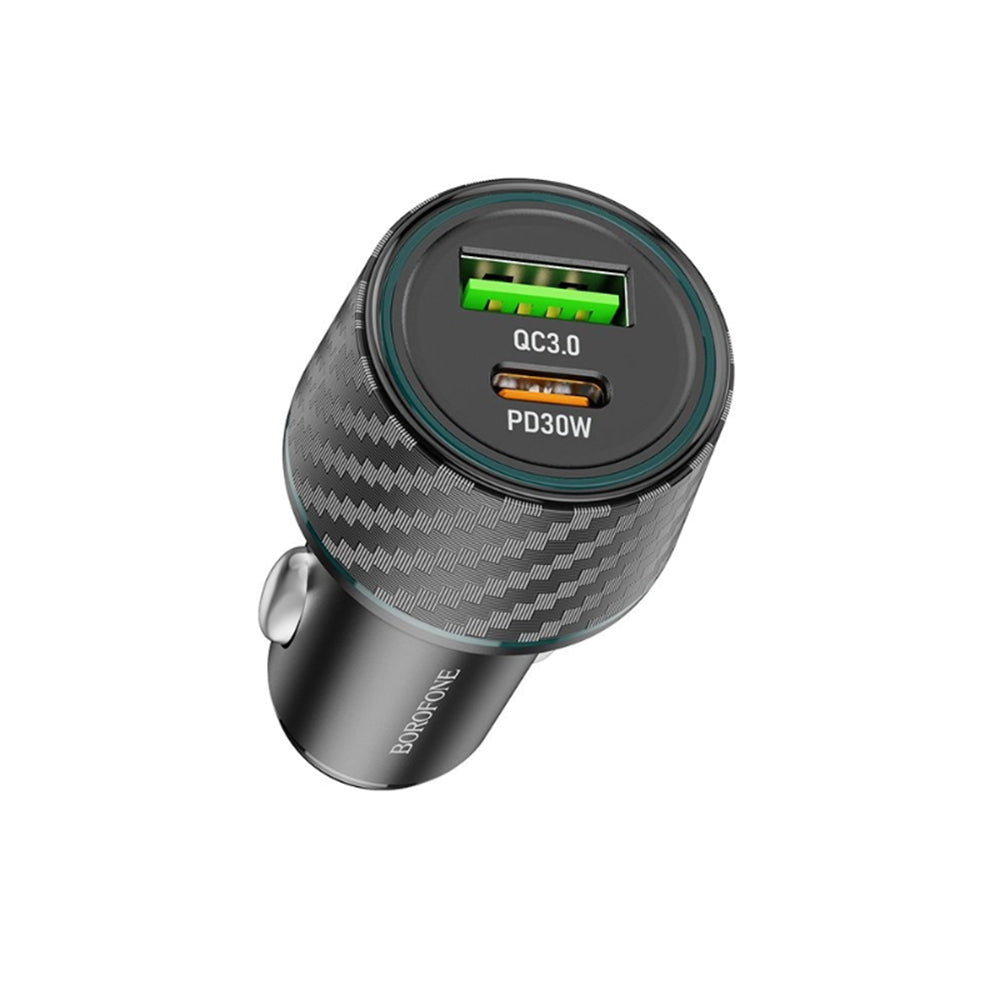 Φορτιστής Αυτοκινήτου Borofone BZ21 Brilliant, 48W, 3A, 1 x USB-A - 1 x USB-C, Μαύρο