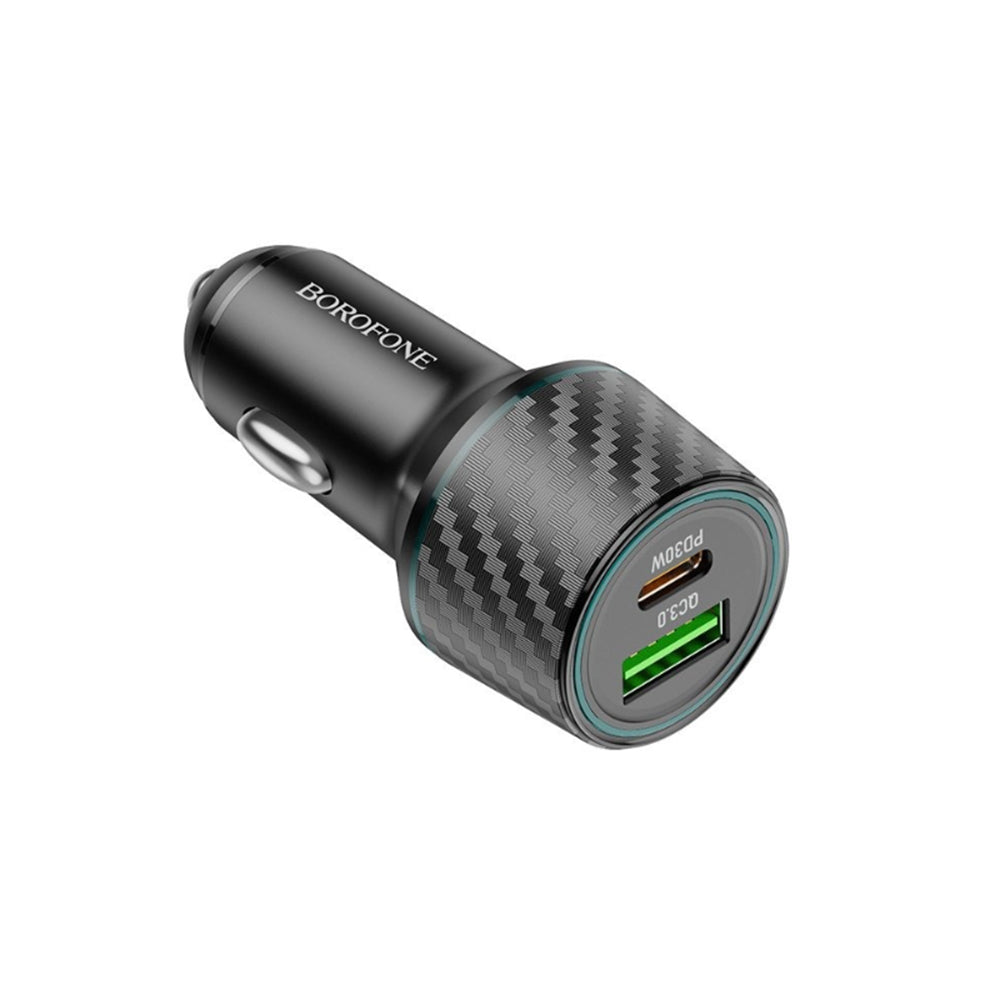 Φορτιστής Αυτοκινήτου Borofone BZ21 Brilliant, 48W, 3A, 1 x USB-A - 1 x USB-C, Μαύρο