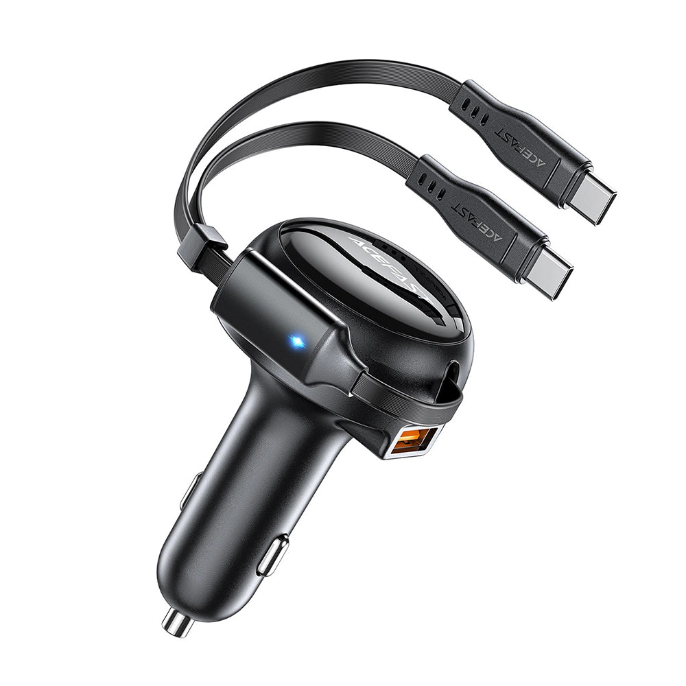 Φορτιστής Αυτοκινήτου με Καλώδιο USB-C Acefast B13, 53W, 3A, 1 x USB-A, Μαύρο