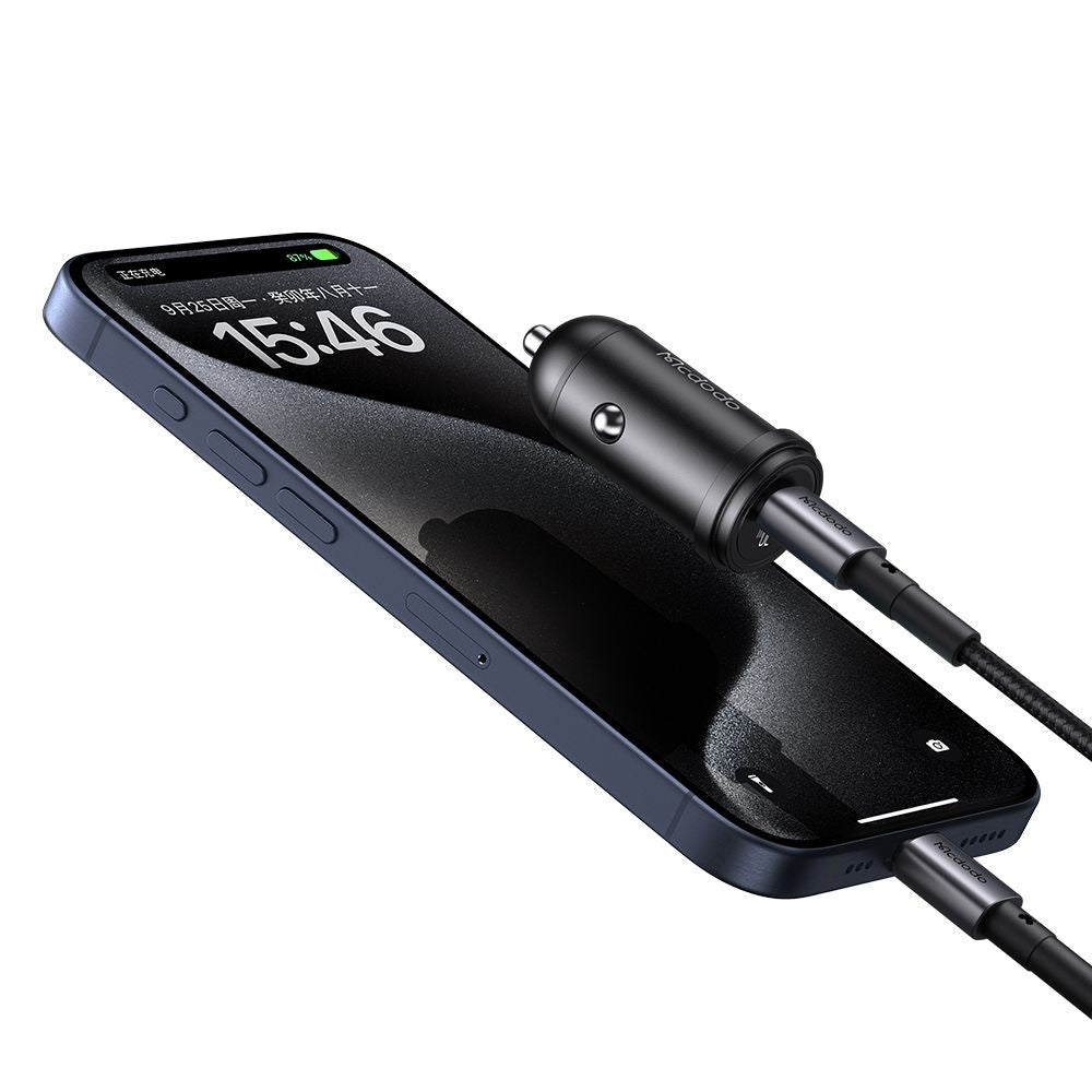 Φορτιστής Αυτοκινήτου με Καλώδιο USB-C McDodo CC-7493 Obsidian, 30W, 3A, 1 x USB-C, Μαύρο
