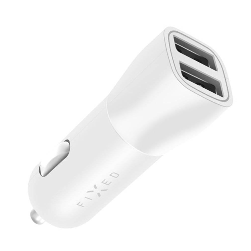 Φορτιστής Αυτοκινήτου Fixed, 15.5W, 3A, 2 x USB-A, Λευκό