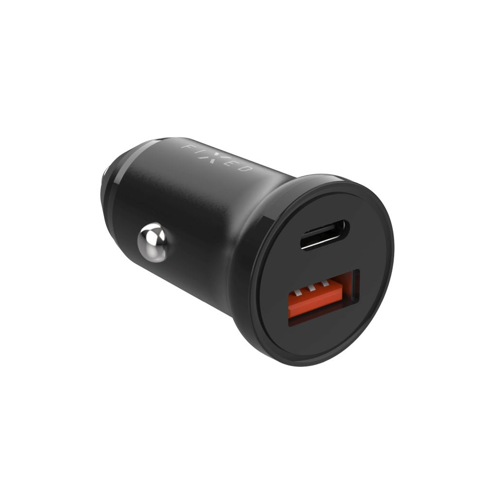 Φορτιστής Αυτοκινήτου Fixed, 20W, 3A, 1 x USB-A - 1 x USB-C, Μαύρο
