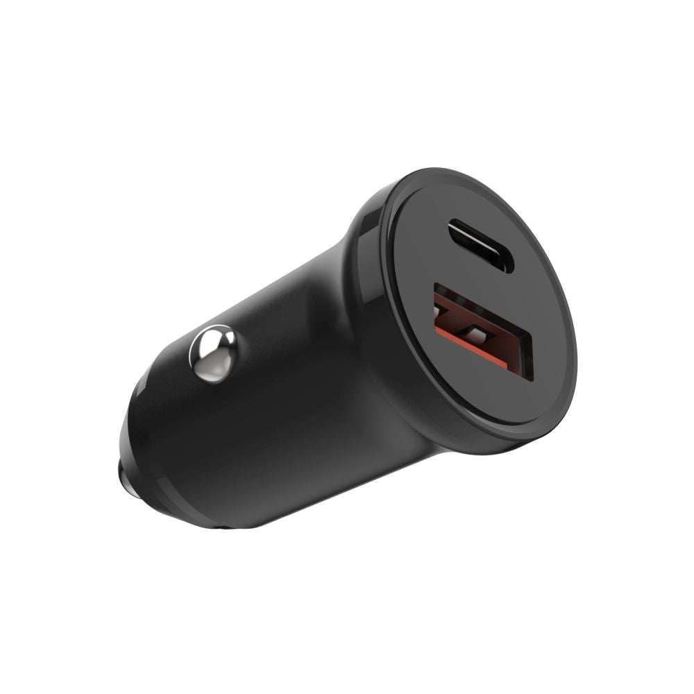 Φορτιστής Αυτοκινήτου Fixed, 20W, 3A, 1 x USB-A - 1 x USB-C, Μαύρο
