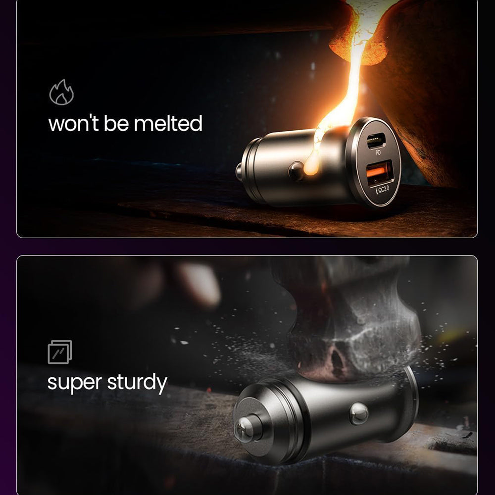 Φορτιστής Αυτοκινήτου Lisen, 36W, 3A, 1 x USB-A - 1 x USB-C, Σετ 2 τεμαχίων, Μαύρο YL0223080038