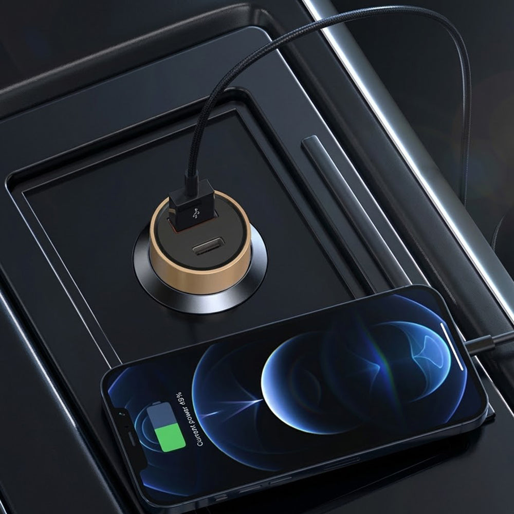 Φορτιστής Αυτοκινήτου Lito IN-C04, 52W, 3A, 1 x USB-A - 1 x USB-C, Μαύρο