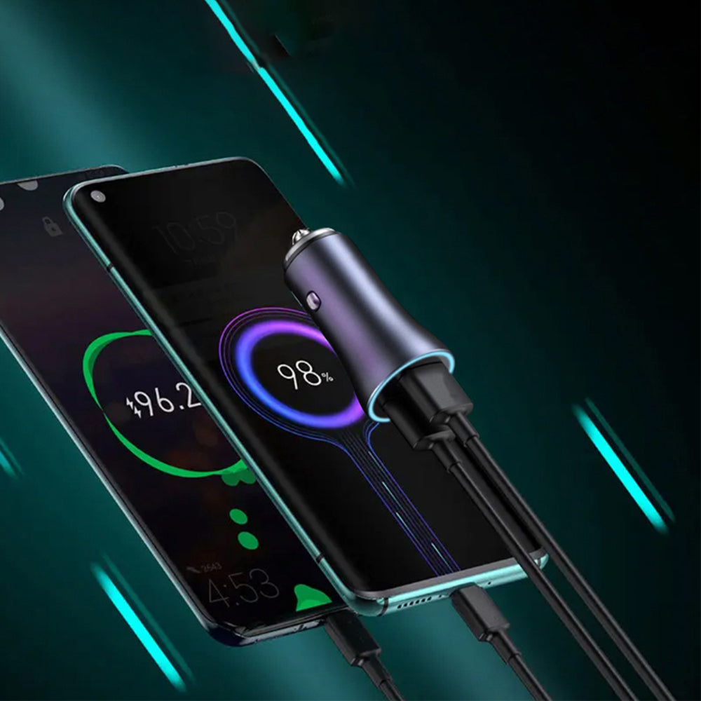 Φορτιστής Αυτοκινήτου Techsuit C3 RescueVolt, 48W, 3A, 1 x USB-A - 1 x USB-C, Γκρι