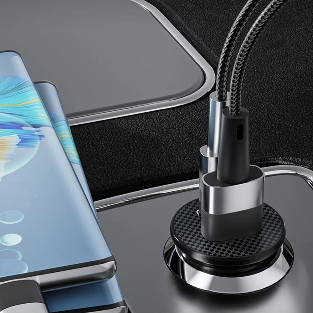 Φορτιστής Αυτοκινήτου Techsuit C4 MiniFuseX, 20W, 3A, 1 x USB-A - 1 x USB-C, Μαύρο