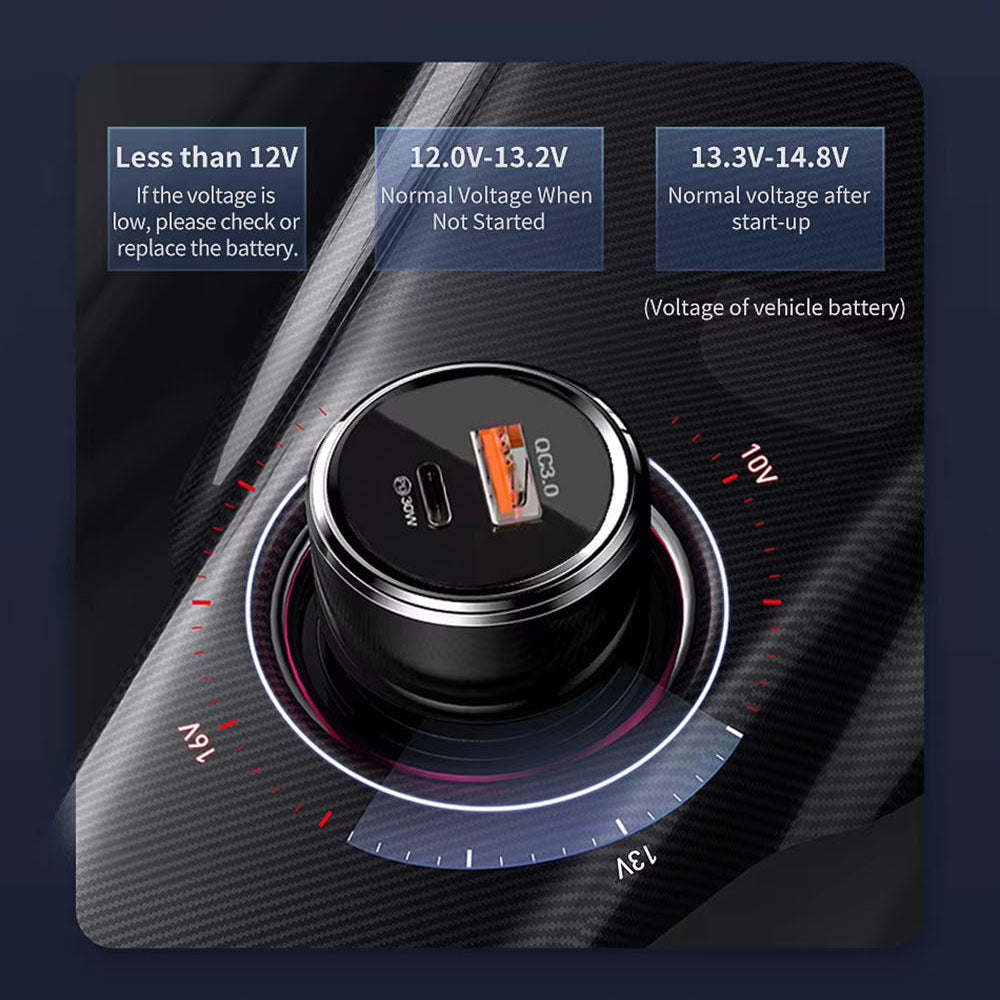 Φορτιστής Αυτοκινήτου Techsuit TE-P31 Premium, 48W, 3A, 1 x USB-A - 1 x USB-C, Μαύρο