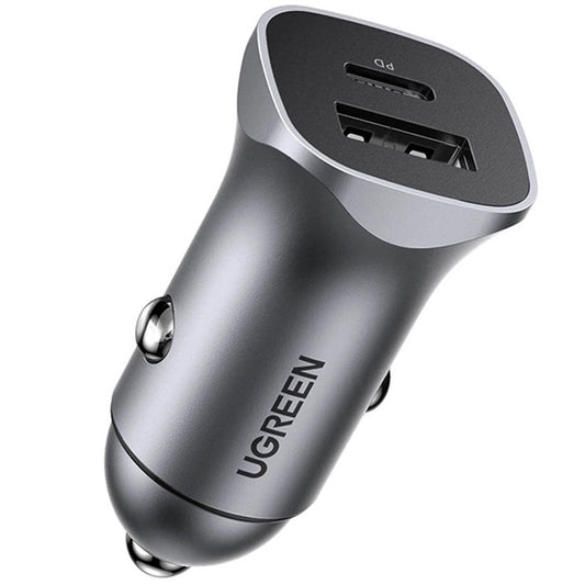 Φορτιστής αυτοκινήτου UGREEN CD130, 30W, 3A, 1 x USB-A - 1 x USB-C, Γκρι