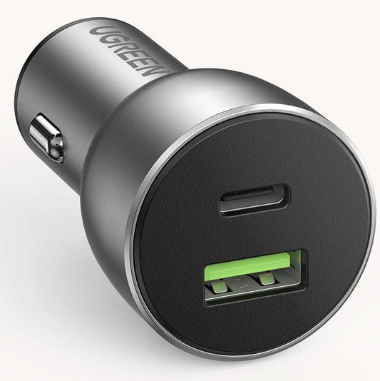 Φορτιστής αυτοκινήτου UGREEN CD213, 36W, 3A, 1 x USB-A - 1 x USB-C, Γκρι