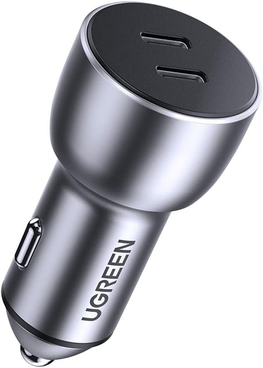 Φορτιστής αυτοκινήτου UGREEN CD213, 36W, 3A, 2 x USB-C, γκρι