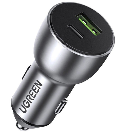 Φορτιστής αυτοκινήτου UGREEN CD213, 36W, 3A, 1 x USB-A - 1 x USB-C, Γκρι