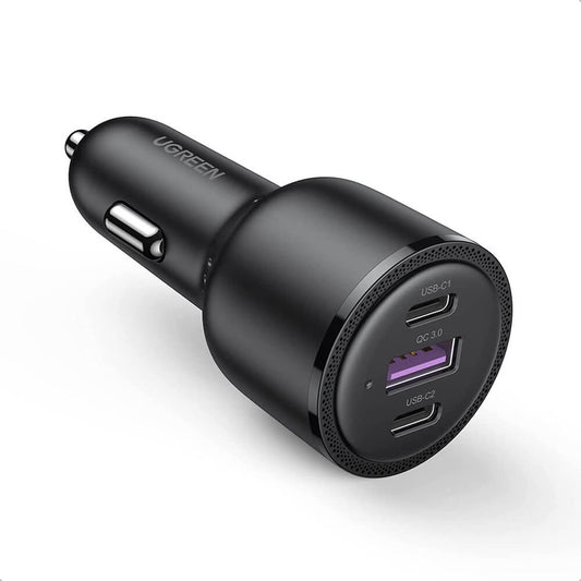 Φορτιστής αυτοκινήτου UGREEN CD239, 69W, 3.25A, 1 x USB-A - 2 x USB-C, Μαύρο