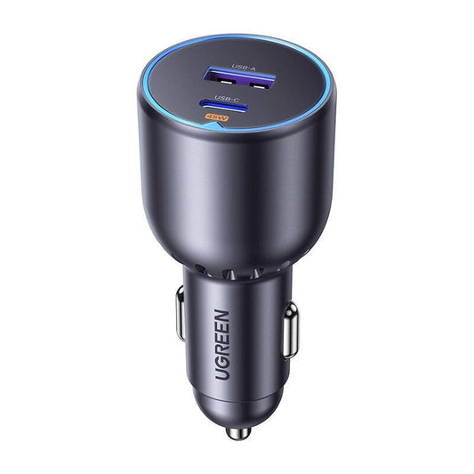 Φορτιστής αυτοκινήτου UGREEN EC701, 63W, 3A, 1 x USB-A - 1 x USB-C, Μαύρο