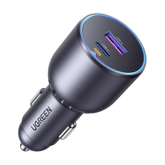 Φορτιστής αυτοκινήτου UGREEN EC701, 63W, 3A, 1 x USB-A - 1 x USB-C, Μαύρο