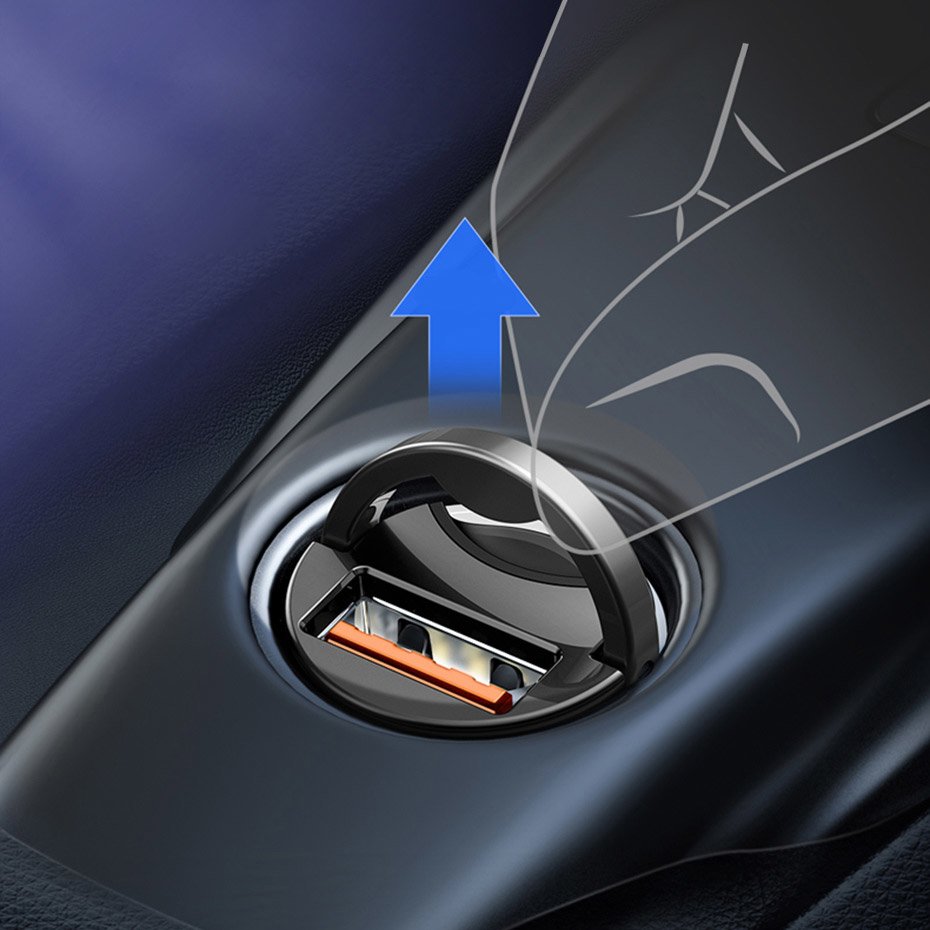 Φορτιστής αυτοκινήτου Baseus Star Mini, 30W, 5A, 1 x USB-C, γκρι VCHX-B0G