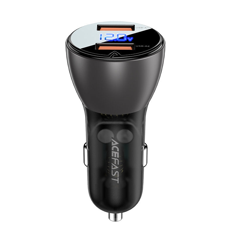 Car Charger Acefast B7, 45W, 4.5A, 2 x USB-A, Black