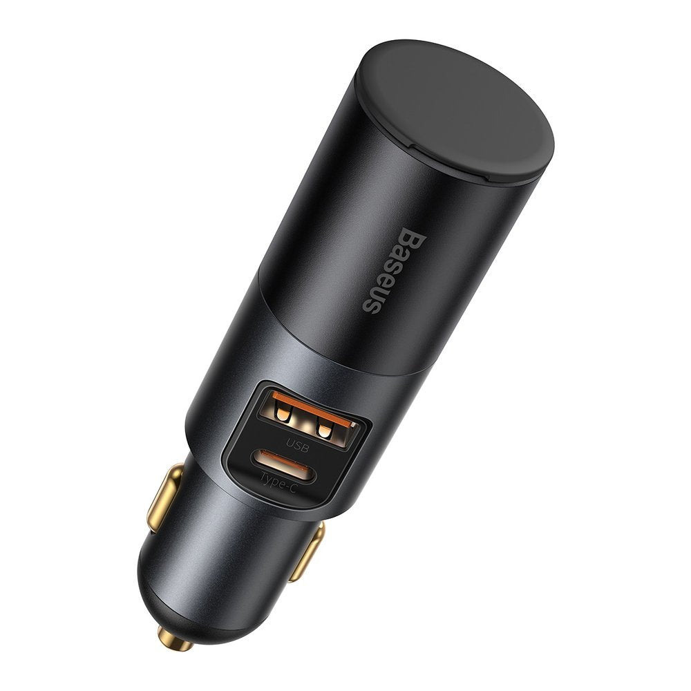 Φορτιστής Αυτοκινήτου Baseus Share Together, 120W, 3A, 1 x USB-A - 1 x USB-C - 1 x Επέκταση Αναπτήρα, Γκρι CCBT-C0G