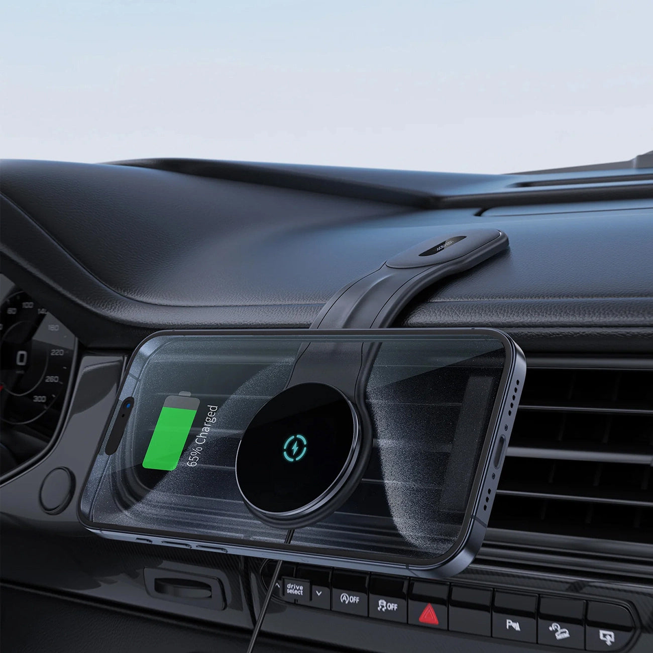 Ασύρματος Φορτιστής Αυτοκινήτου Acefast D21, 15W, 1.67A, Μαύρο