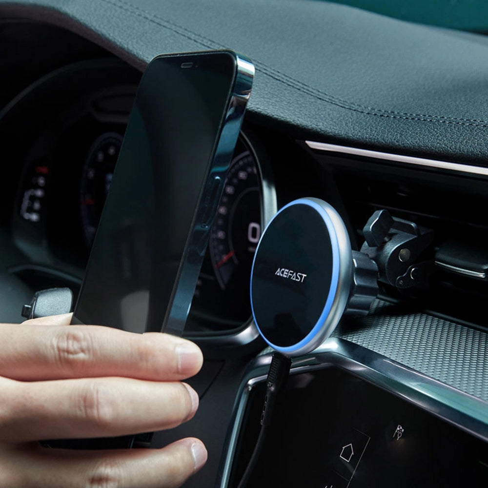 Acefast D3 Wireless Car Charger, 15W, 1.67A, Silver