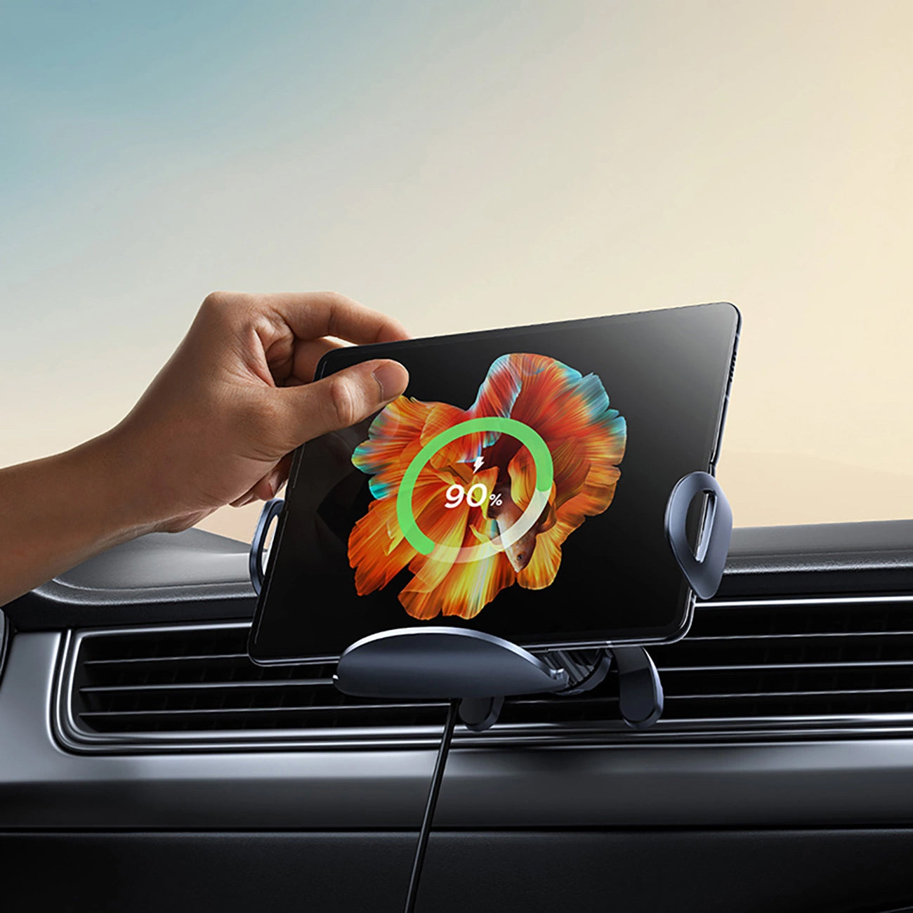 Φορτιστής Αυτοκινήτου Ασύρματος Baseus LightChaser, 15W, 1.67A, Μαύρο, Επανασυσκευασμένο C40355901111-00