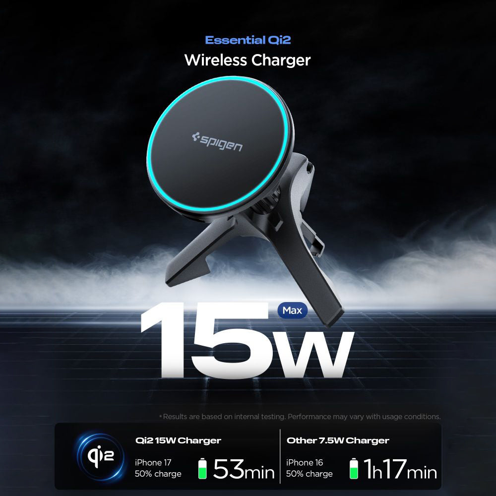 Ασύρματος Φορτιστής Αυτοκινήτου Spigen EV15MAQ Essential, 15W, 1.67A, Μαύρος ACP10513