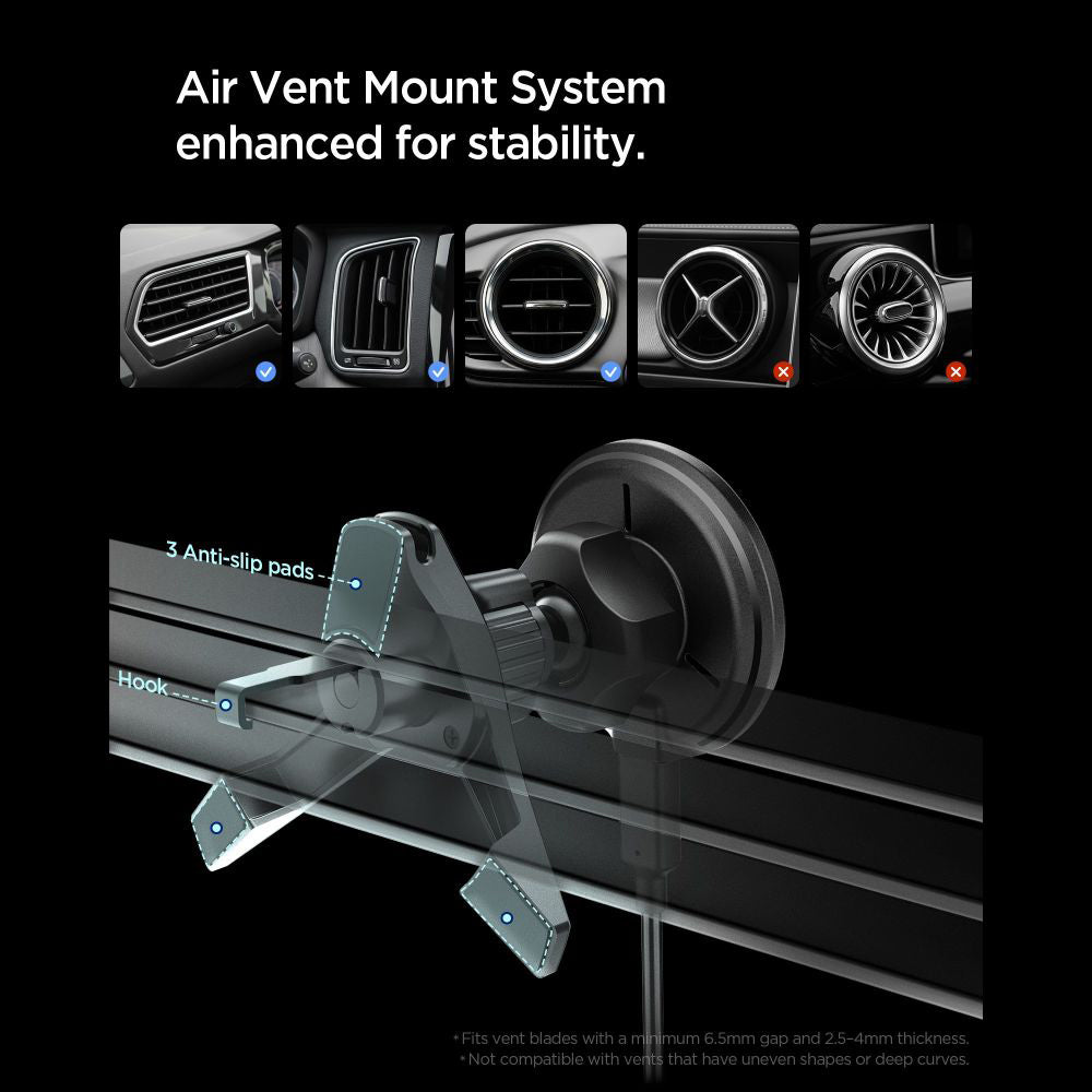 Ασύρματος Φορτιστής Αυτοκινήτου Spigen EV15MAQ Essential, 15W, 1.67A, Μαύρος ACP10513