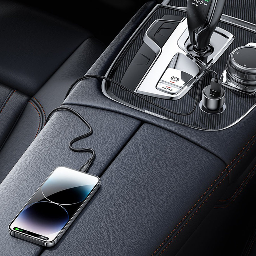 Φορτιστής Αυτοκινήτου Yesido Y65, 100W, 5A, 1 x USB-A - 1 x USB-C, Μαύρο