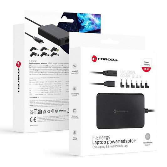 Φορτιστής Forcell F-Energy E856, 90W, Μαύρος