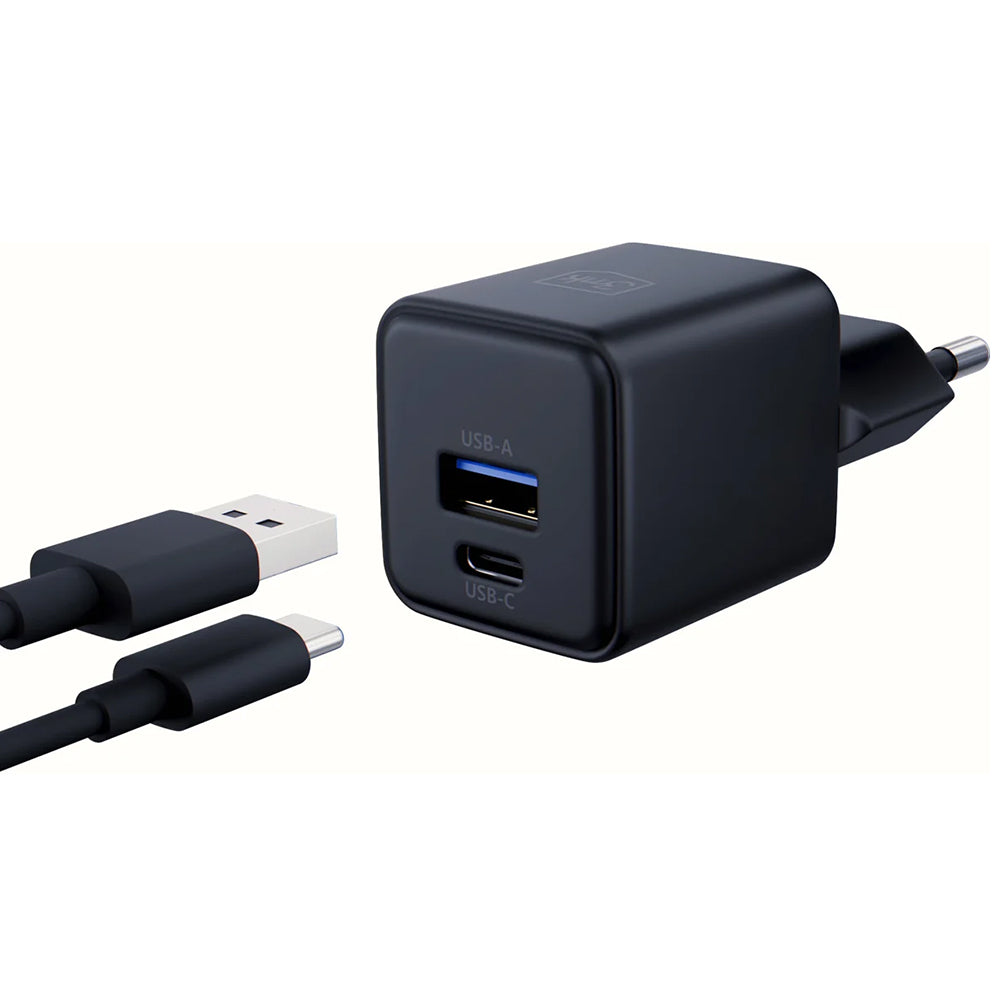 Φορτιστής Δικτύου 3MK Hyper, 20W, 3A, 1 x USB-A - 1 x USB-C, Μαύρο