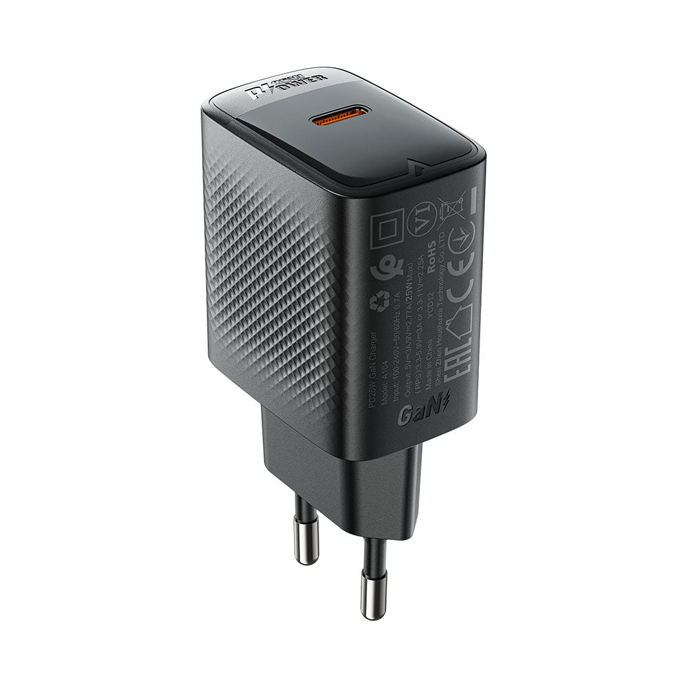 Φορτιστής Δικτύου Acefast A104, 25W, 3A, 1 x USB-C, Μαύρος
