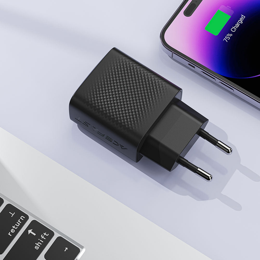 Φορτιστής Δικτύου Acefast A104, 25W, 3A, 1 x USB-C, Μαύρος