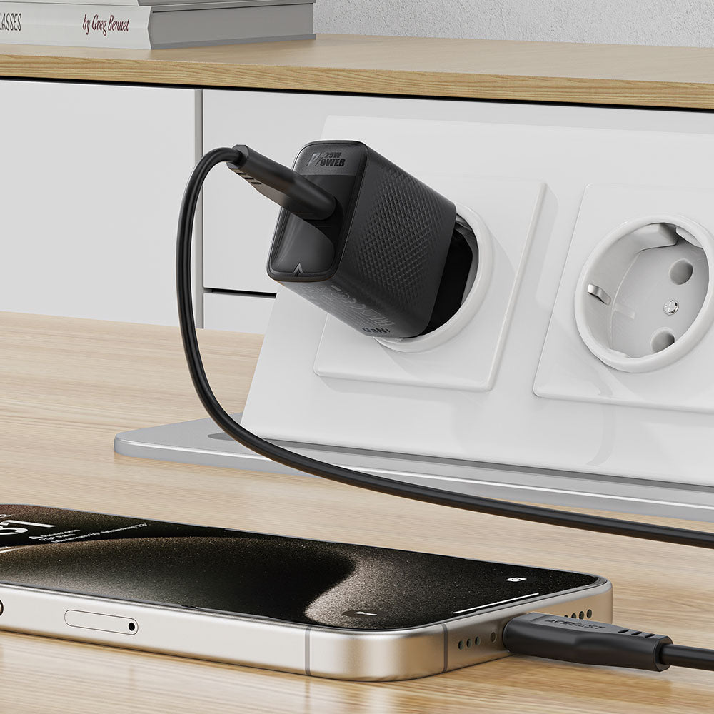 Φορτιστής Δικτύου Acefast A104, 25W, 3A, 1 x USB-C, Μαύρος