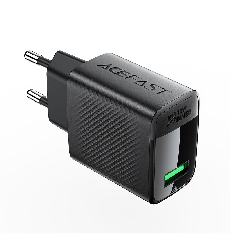 Φορτιστής Δικτύου Acefast A90, 18W, 3A, 1 x USB-A, Μαύρο