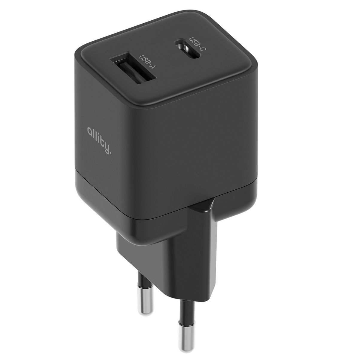 Φορτιστής Δικτύου Allity. ATC-01-30WAC Mini, 30W, 3A, 1 x USB-A - 1 x USB-C, Μαύρο
