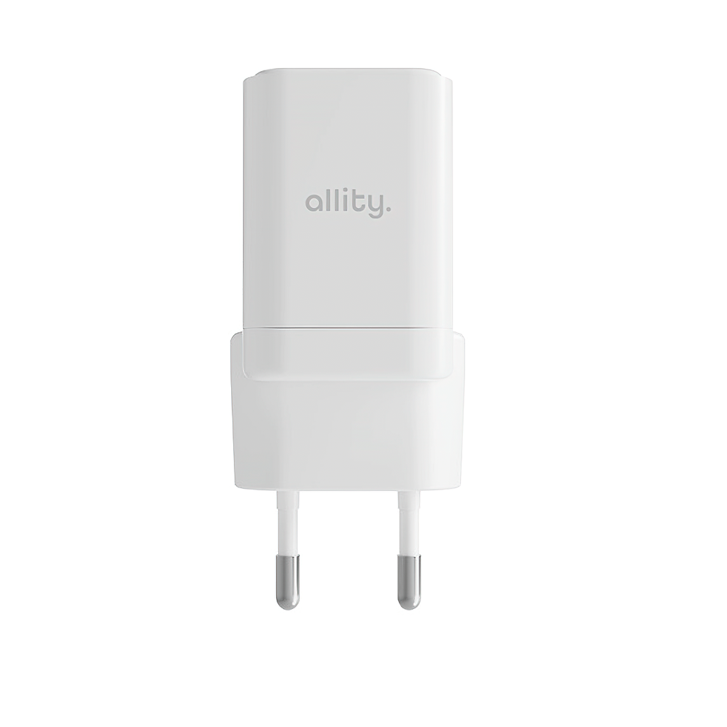Φορτιστής Δικτύου Allity. ATC-01-30WAC Mini, 30W, 3A, 1 x USB-A - 1 x USB-C, Λευκό