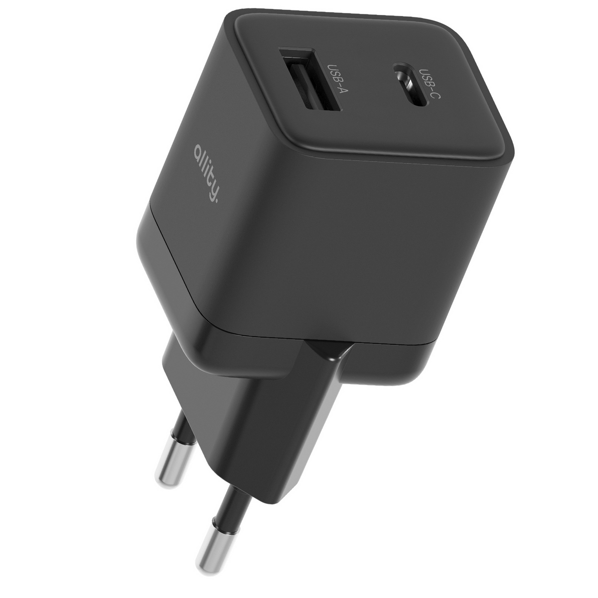 Φορτιστής Δικτύου Allity. ATC-01-30WAC Mini, 30W, 3A, 1 x USB-A - 1 x USB-C, Μαύρο