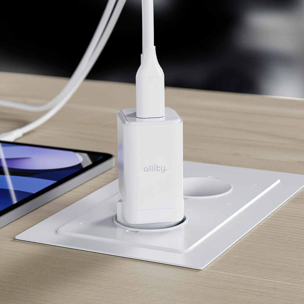 Φορτιστής Δικτύου Allity. ATC-01-45WCC Fast, 45W, 3A, 1 x USB-A - 1 x USB-C, Λευκό