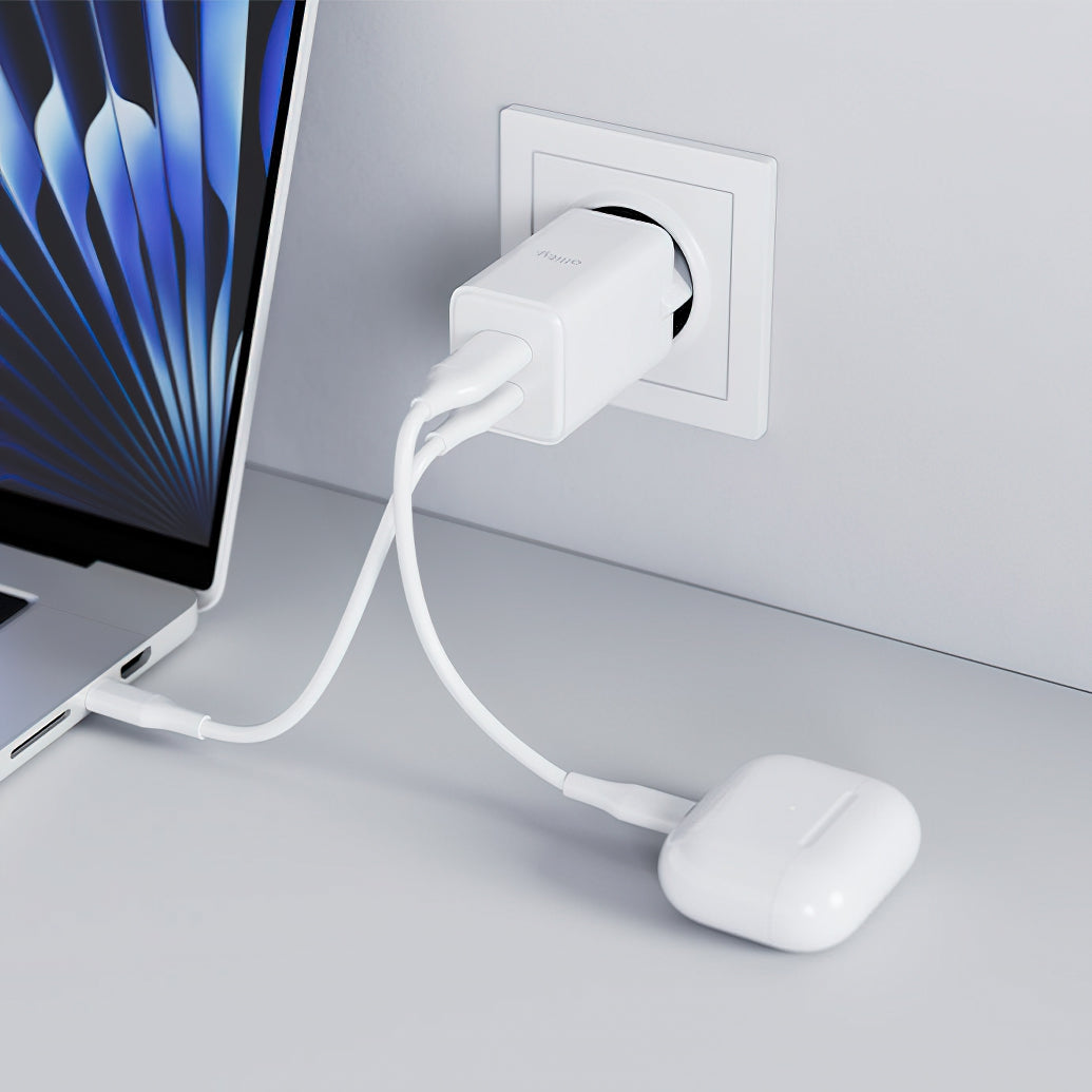 Φορτιστής Δικτύου Allity. ATC-01-45WCC Fast, 45W, 3A, 1 x USB-A - 1 x USB-C, Λευκό