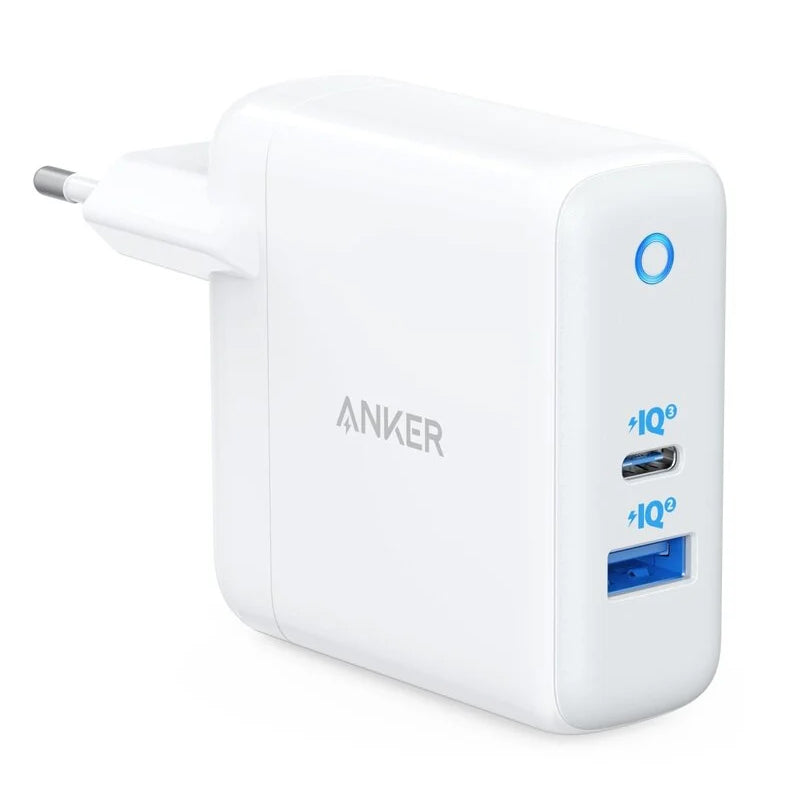 Φορτιστής δικτύου Anker PowerPort PD+ 2, 35W, 3A, 1 x USB-A - 1 x USB-C, λευκό A263636G21