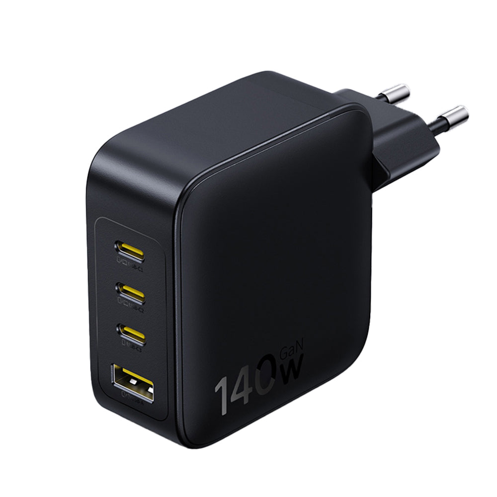 Φορτιστής Δικτύου Baseus EnerFill FH11, 140W, 5A, 1 x USB-A - 3 x USB-C, Μαύρος E0121J00